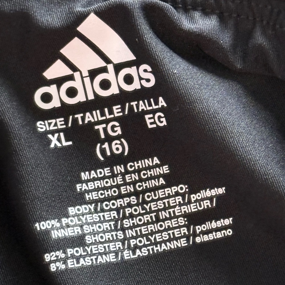 ADIDAS Tennis skirt  skort with attached short sz 16 - Picture 3 of 4